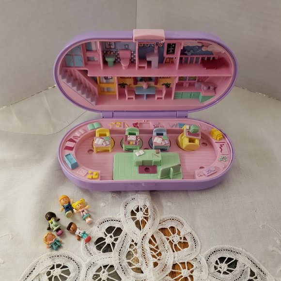 ❤ 1992 Stampin' School with 5 as is figures complete with ink and stamps ❤ - Picture 1 of 2